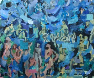 Aquarius, 2008, Öl auf Leinwand, 210 x 250 cm
